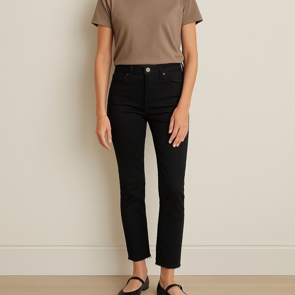 FRANK & EILEEN High‎ Rise Sligo Slim Black Jeans